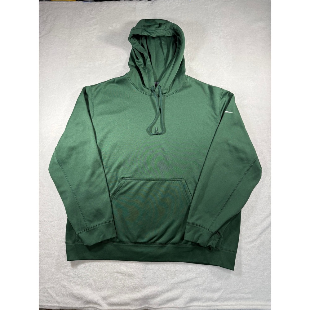 NIKE THERMA-FIT Pullover Hoodie Sweatshirt Men's XL Drawstrings Evergreen EUC